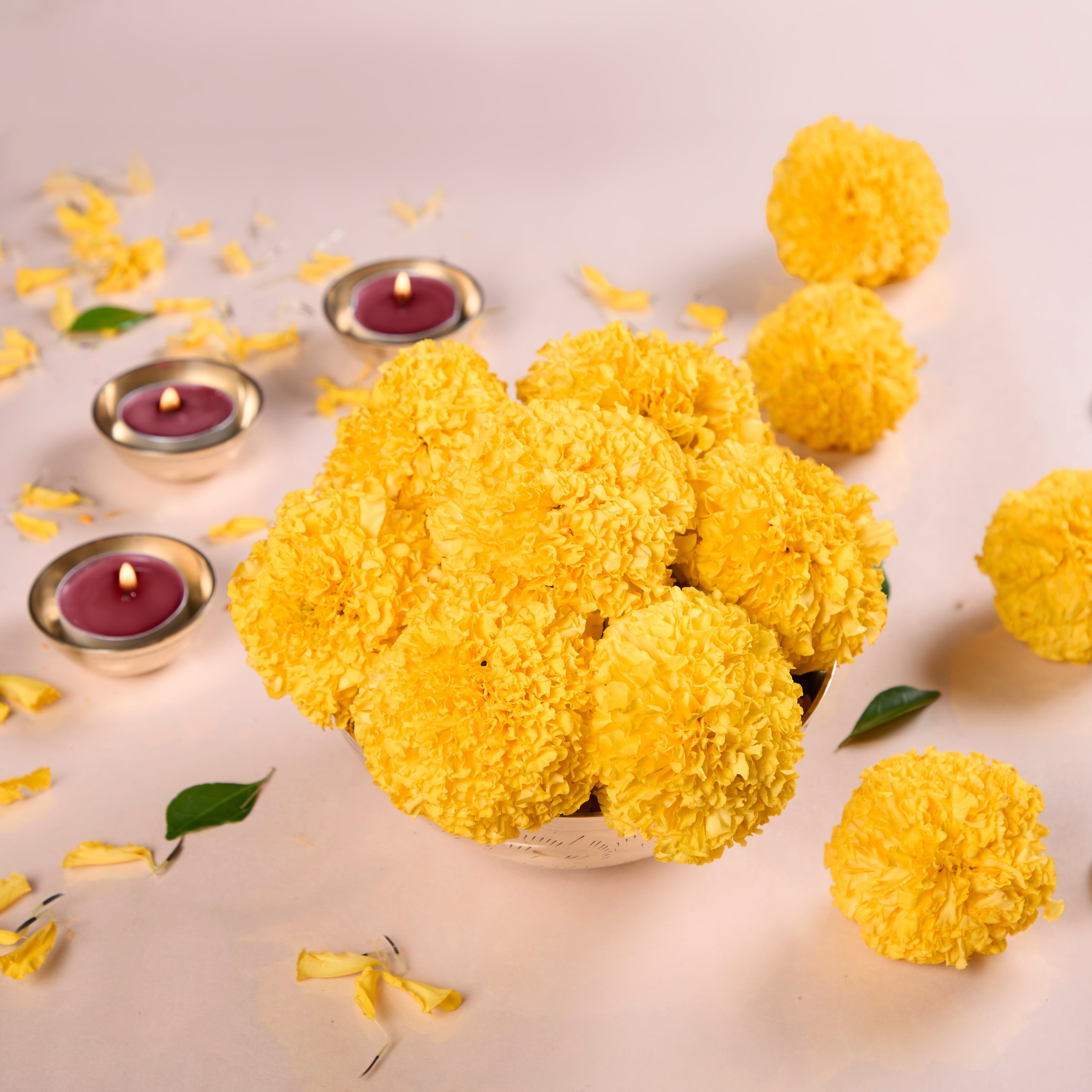 Breathtaking Marigold Flower Decoration Images for Wedding, image size:3867x3867